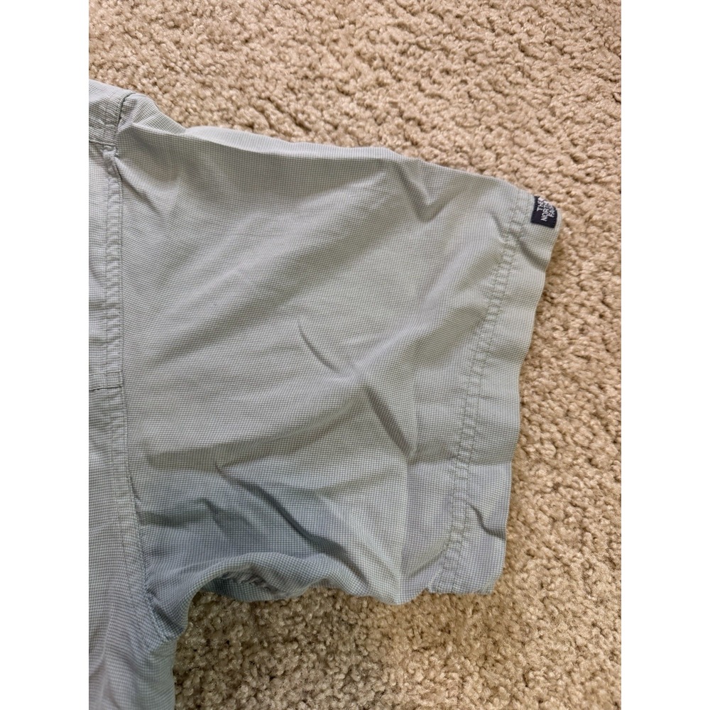 North Face Short Sleeve Vented Fishing Shirt Size X-Large Seafoam‎ Green/Gray - Picture 3 of 9